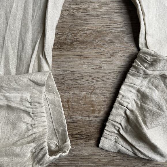 IXIMO Linen Elastic Waist Pants Lagenlook Coastal Baggy Boho Size 2XL - Picture 3 of 6